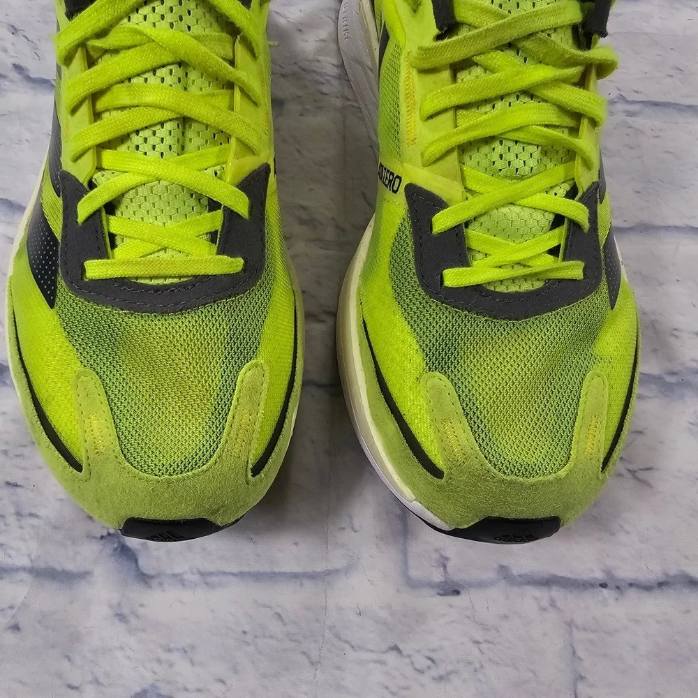 Adidas Adizero Boston 11 Running Shoes Mens 9 Solar Yellow Night Metallic GX6650